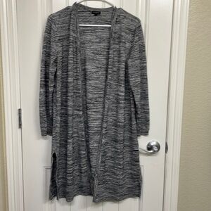 Talbots open front long duster sweater